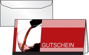 SIGEL Gutschein-Karten (inkl. transparente Umschläge), Vino Rosso