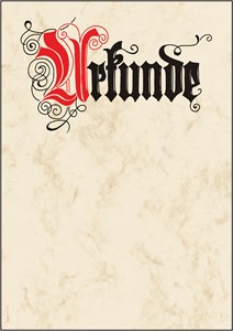 SIGEL Urkunden Motiv-Papier, Calligraphie, 185g