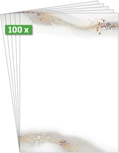 SIGEL Motiv-Papier Water color gold beige, 90 g