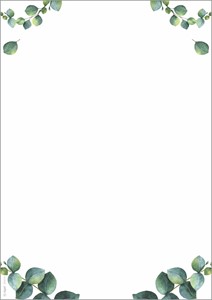 SIGEL Motiv-Papier Eukalyptus, grün, symmetrisch, 90 g, A4