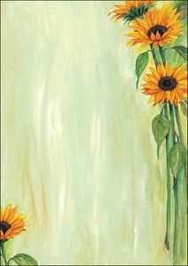 SIGEL Motiv-Papier, Design Sunflower, 90g