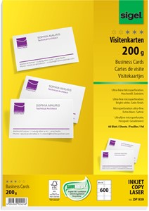 SIGEL Visitenkarten, mikroperforiert, 200g