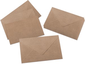 SIGEL Briefumschläge braun, gummiert, C6, 24 Stück, Kraftpapier