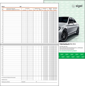 SIGEL Fahrtenbuch A5 für Pkw und Lkw