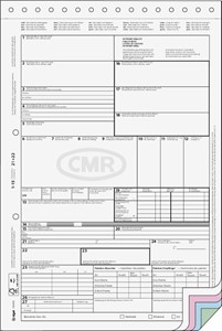 SIGEL Internationaler Frachtbrief, A4, 50 Sätze je 4x 1 Blatt, selbstdurchschreibend