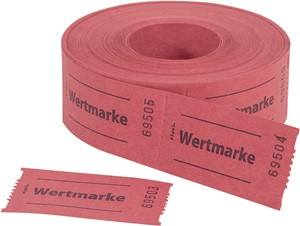 SIGEL Gutscheinmarken-Rollen Wertmarke, rot
