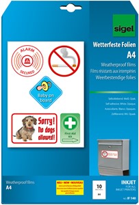 SIGEL Spezial-InkJet-Folie, wetterfest, selbstklebend, 270µm