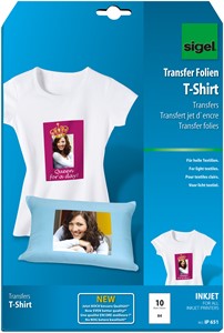SIGEL Transferfolie (InkJet) für T-Shirts, A4