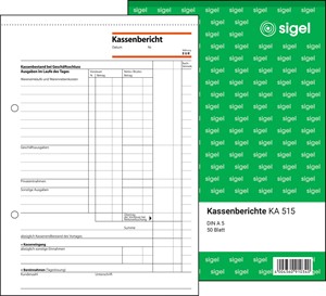 SIGEL Kassenbericht A5