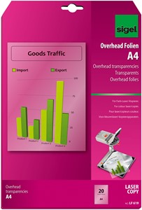 SIGEL Farb-Laser/-Kopier-Folie, transparent