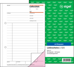 SIGEL Lieferschein A5, 2-fach