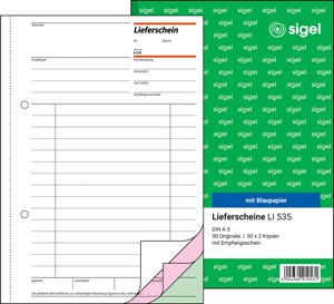 SIGEL Lieferschein A5, 3-fach