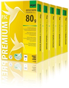 SIGEL Premium Office Papier, weiß, 5er Pack