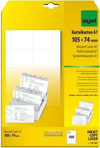 SIGEL Karteikarten, Spezialkarton, 185g