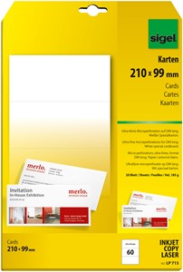 SIGEL PC Korrespondenzkarten, 185g