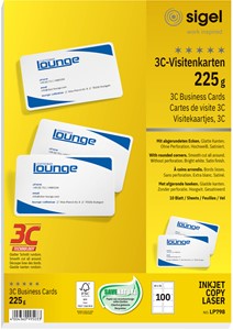 SIGEL Visitenkarten, schnittgestanzt, 225g