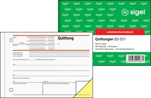 SIGEL Quittung A6, 2-fach, selbstdurchschreibend