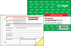 SIGEL Ausgabe-/Einnahmebeleg A6, 2-fach, SD