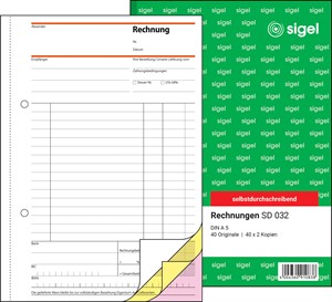 SIGEL Rechnung A5, 3-fach, selbstdurchschreibend