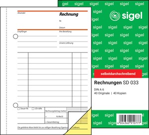 SIGEL Rechnung A6, 2-fach, selbstdurchschreibend