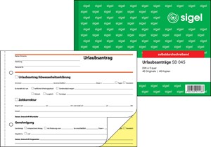SIGEL Urlaubsantrag, selbstdurchschreibend