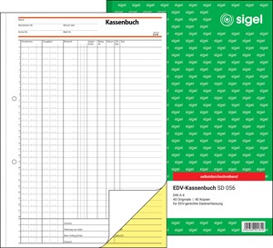 SIGEL Kassenbuch, EDV, selbstdurchschreibend