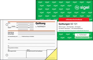 SIGEL Quittung mit fortlaufender Nummerierung