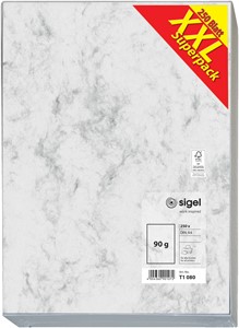 SIGEL Marmor-Papier, Aktion "XXL Superpack", grau, 250 Blatt