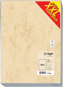 SIGEL Marmor-Papier, Aktion "XXL Superpack", beige, 250 Blatt