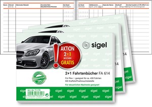 SIGEL 2 + 1 Aktion Fahrtenbuch FA614