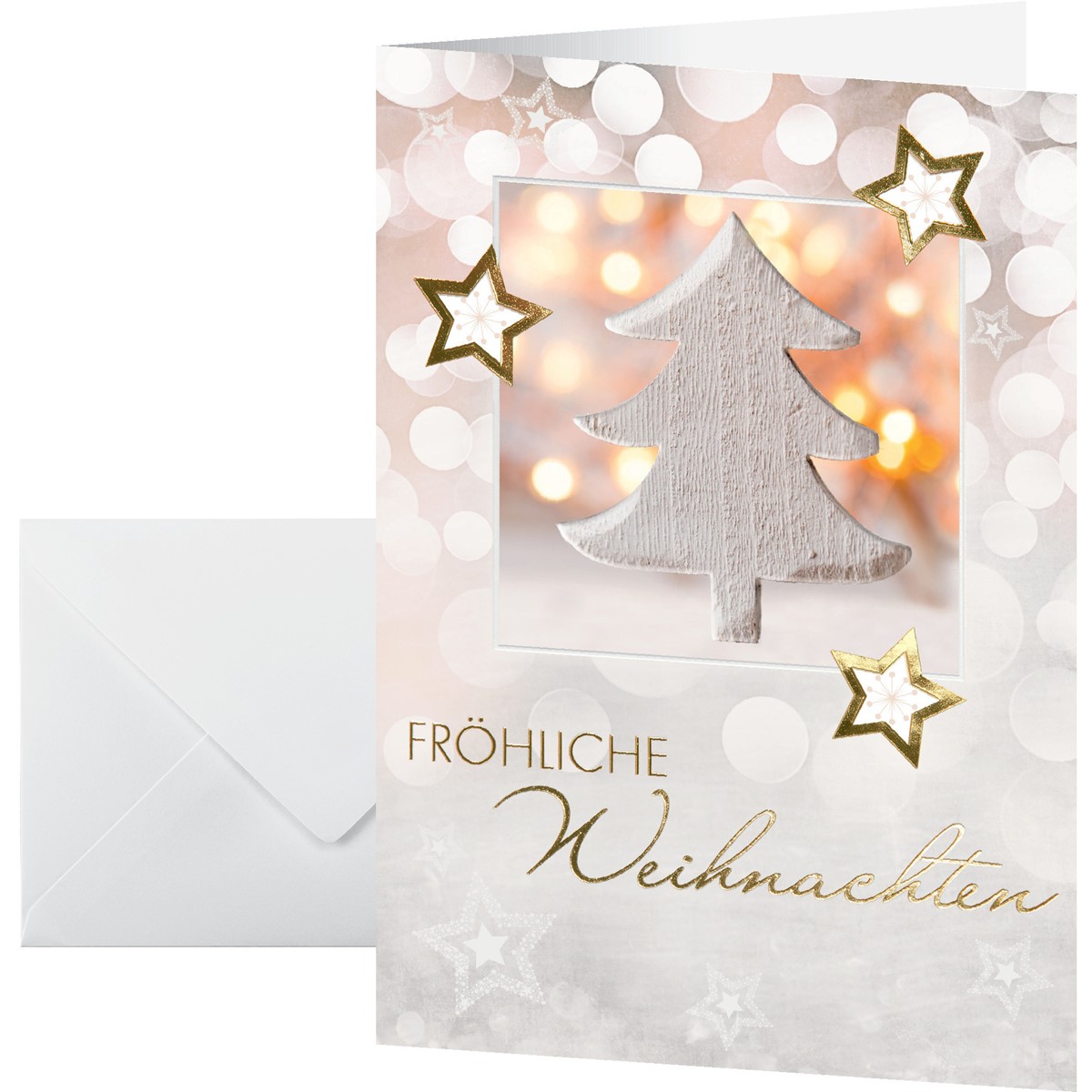 SIGEL DS056 WeihnachtsKarten (inkl. Umschläge), Glowing Christmas Tree, A6 (A5), 10+10 Stück