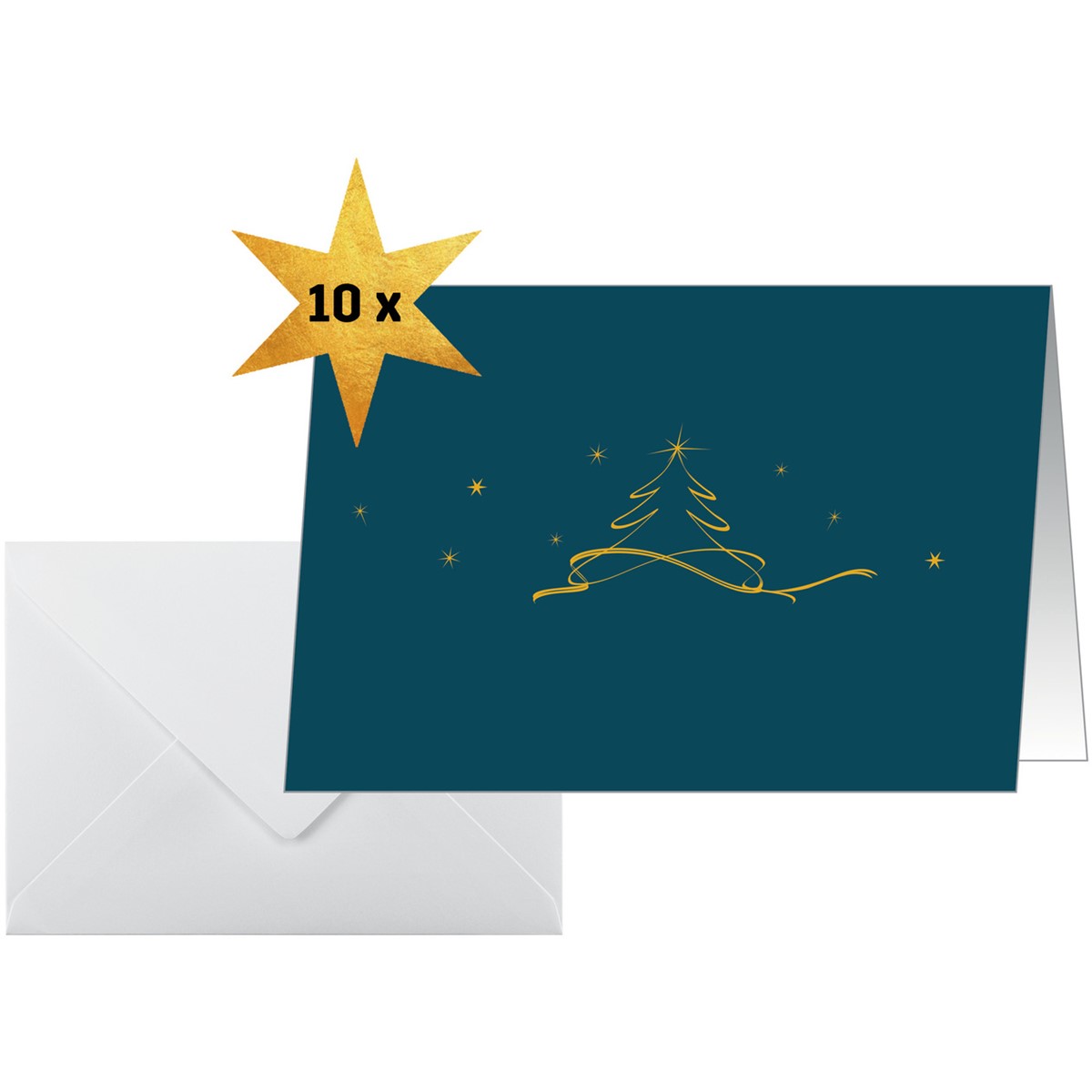 SIGEL DS069 WeihnachtsKarten Set mit Umschlag, Christmas Tree, DIN A6