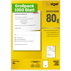 SIGEL MultiPrint-Papier perforiert, A4 mit 2er Teilung quer (Großpackung)