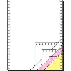 SIGEL Endlospapier, 12" (305mm) x 240 mm (A4 h), weiß/rosa/gelb