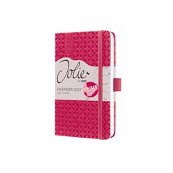 SIGEL Wochenkalender Jolie 2027, ca. A6, pink, Hardcover, mit Stickerbogen