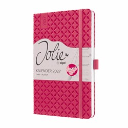 SIGEL Wochenkalender Jolie 2027, ca. A5, pink, Hardcover, mit Stickerbogen