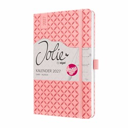 SIGEL Wochenkalender Jolie 2027, ca. A5, rose, Hardcover, mit Stickerbogen