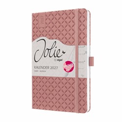 SIGEL Wochenkalender Jolie 2027, ca. A5, dunkelrot, Hardcover, mit Stickerbogen