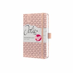 SIGEL Wochenkalender Jolie 2027, ca. A6, rosé, Hardcover, mit Stickerbogen