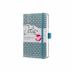 SIGEL Wochenkalender Jolie 2027, ca. A6, mittelblau, Hardcover, mit Stickerbogen