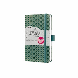 SIGEL Wochenkalender Jolie 2027, ca. A6, grün, Hardcover, mit Stickerbogen