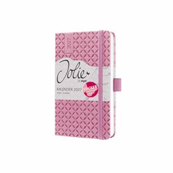 SIGEL Wochenkalender Jolie 2027, ca. A6, Petal Pink, Hardcover, mit Stickerbogen