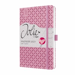 SIGEL Wochenkalender Jolie 2027, ca. A5, Petal Pink, Hardcover, mit Stickerbogen