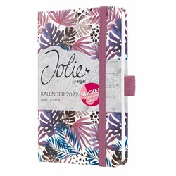 SIGEL Wochenkalender Jolie 2027, ca. A6, Violet Jungle Fever, Hardcover, mit Stickerbogen