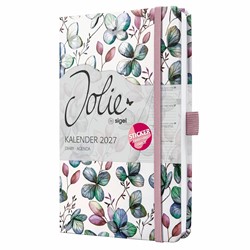 SIGEL Wochenkalender Jolie 2027, ca. A5, Clover Romance, Hardcover, mit Stickerbogen