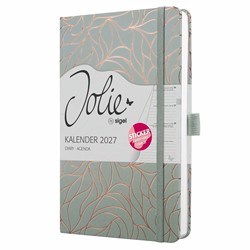 SIGEL Wochenkalender Jolie 2027, ca. A5, Twilight Green, Hardcover, mit Stickerbogen