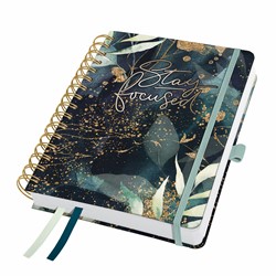 SIGEL Spiral-Kalender Jolie 2027, ca. A5, Glamorous Leaves, Hardcover