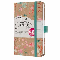 SIGEL Wochenkalender Jolie 2027, ca. A6, Green Floral Serenity, Hardcover