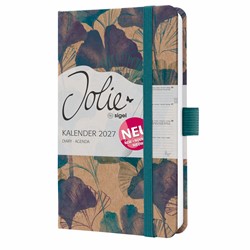 SIGEL Wochenkalender Jolie 2027, ca. A6, Moonlight Ginkgo, Hardcover