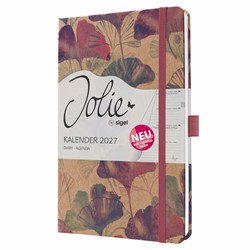 SIGEL Wochenkalender Jolie 2027, ca. A5, Sunlight Ginkgo, Hardcover